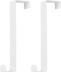 Over The Door Hooks 2 Pack, Only Fit Doors & Cabinets Within 1.7" Thick, 12 lb Capacity, No Drill Hanger Organizer for Coat, Towel, Robe, Bag