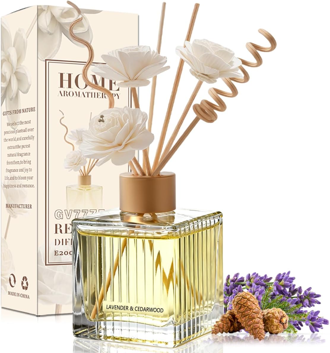 Lavender&Cedarwood Reed Diffuser 6.7oz(200ml) Bedroom Home Decor