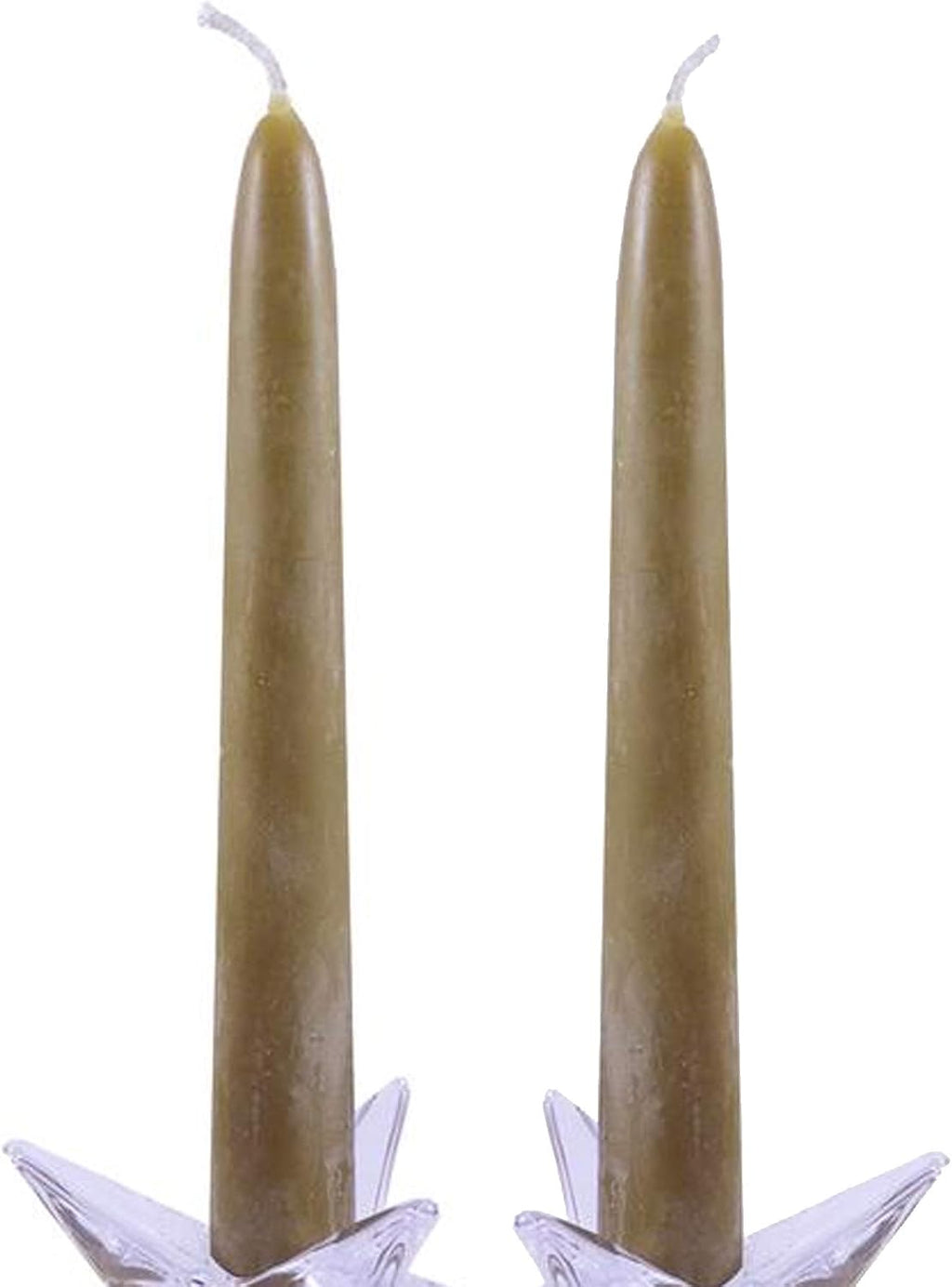 Candlestock Real Bayberry Taper Candle Pair 8 inch - Pure Bayberry and Pure 100% USA Beeswax Blend - Dripless Taper Candle Pair
