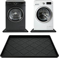 32" x 30" Foldable Washing Machine Drain Pan Silicone Mat,Black