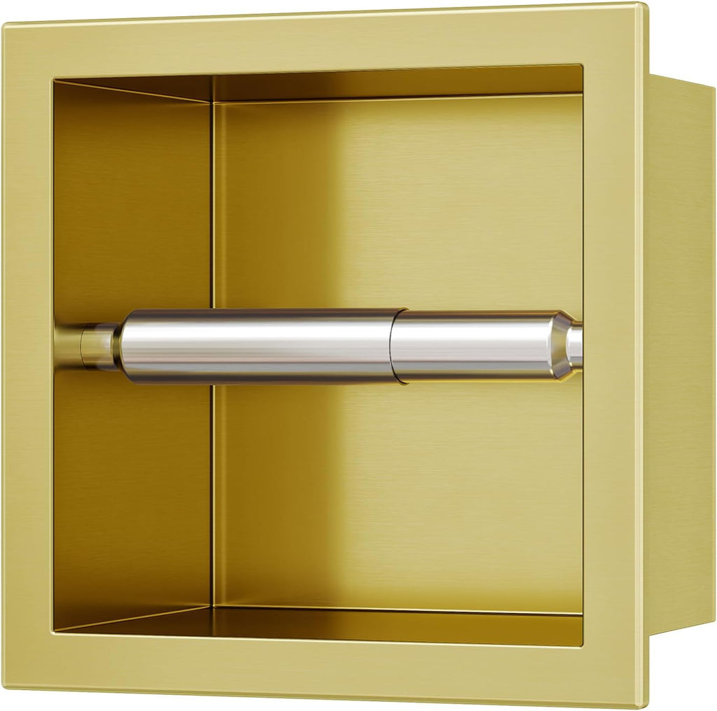 Neodrain Gold 304 Stainless Steel Recessed in Wall Toilet Paper Holder