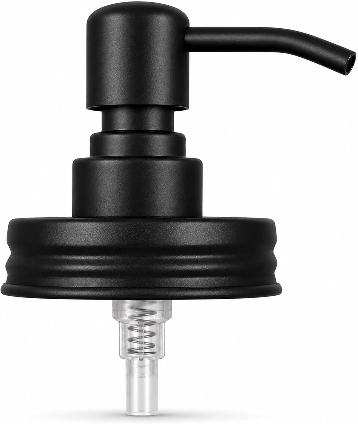 Black Mason Jar Soap Dispenser Lid – Lid Only, No Jar – Matte Black Stainless Steel Pump for All Regular Mouth Canning Jars – Rust Proof, Refillable – Farmhouse Kitchen & Bathroom Decor