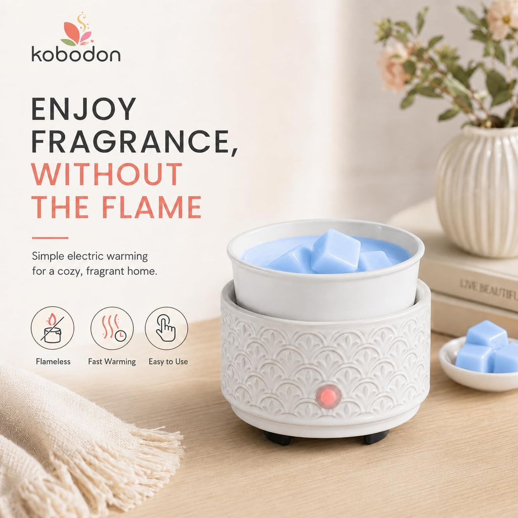 Ceramic Wax Melt Warmer 3-in-1 Electric Wax Warmer Fragrance Candle