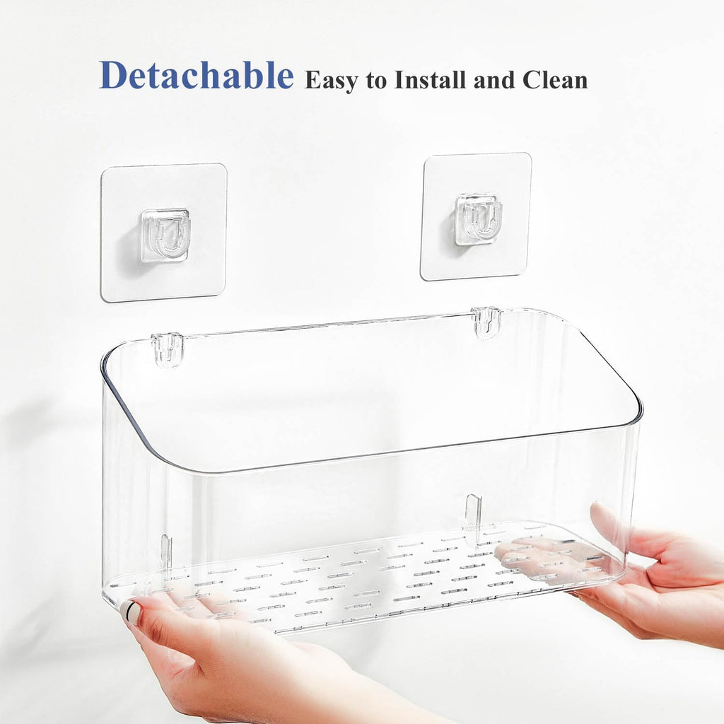 UNIKON 2 Pack Clear Bath Toy Storage Organizer for Baby & Toddler Shower