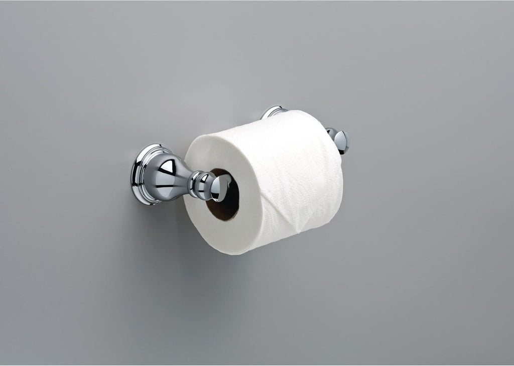 DELTA FAUCET Rubber Limited AUB50-PC Aubrey Wall Mount Pivot Arm Toilet Paper Holder Bath Hardware Accessory in Polished Chrome