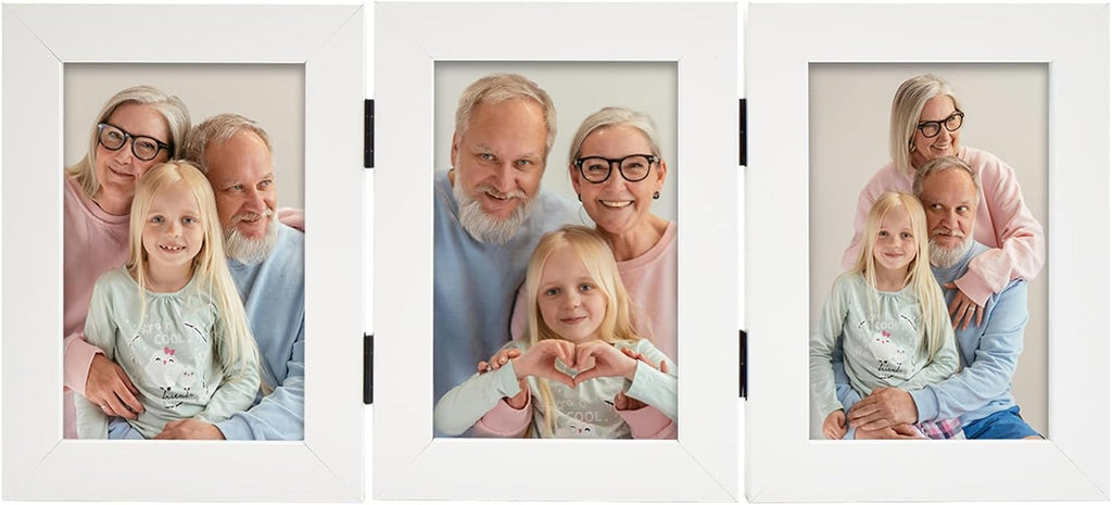 Frametory, 4x6 Triple Picture Frames White, 1 Pack