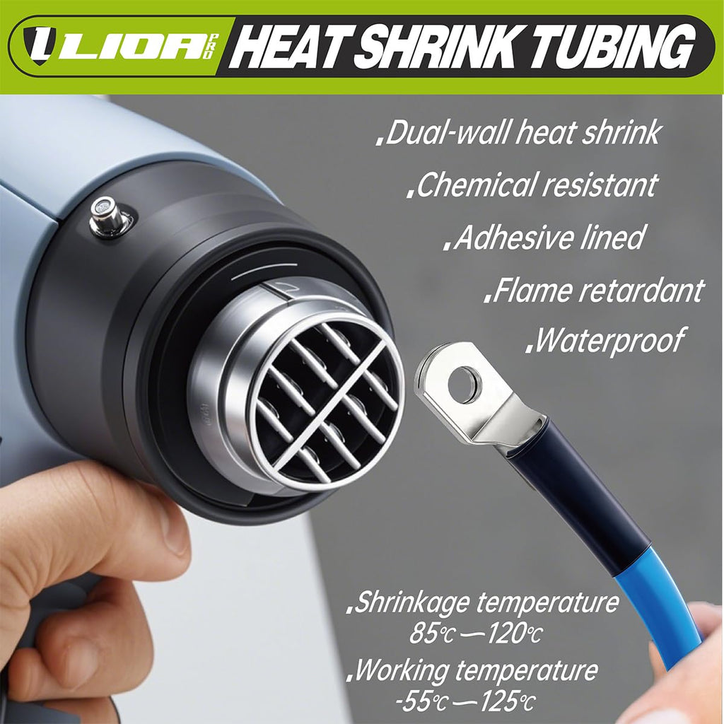 1/4" Red Heat Shrink Tubing 50FT - 3:1 Dual Wall Adhesive Lined, Waterproof Insulation, UL Listed for Automotive Wires, Electronics & DIY Repair