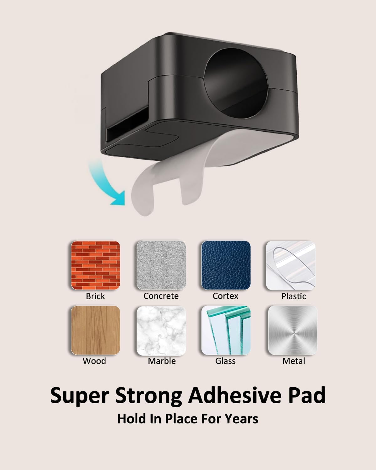 8-Pack Cable Organizers, Magnetic Cable Clips, Cable Holders Black