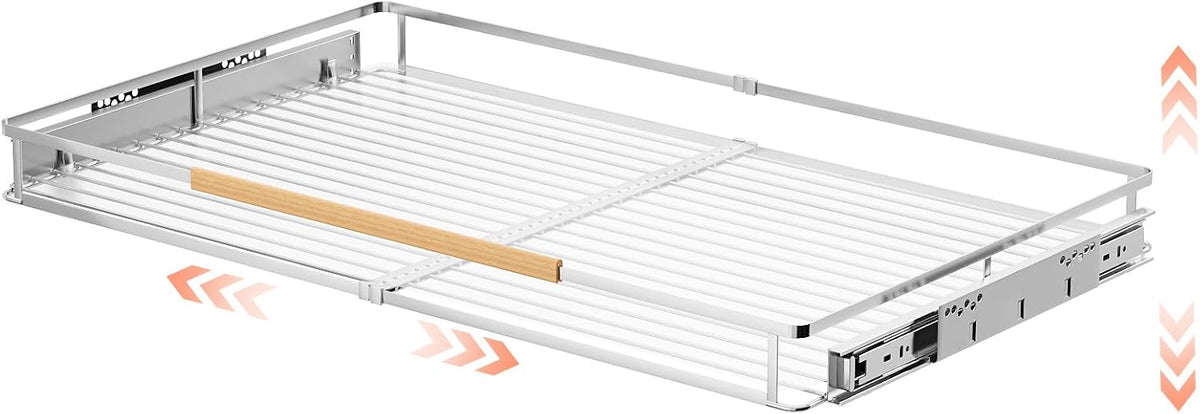 Expandable Pull Out Cabinet Organizer, 23.2"-39.9" W x 22.5''D