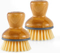 Full Circle Bubbly Palm Brush, Dish Scrub Brush for Nonstick, Gray
