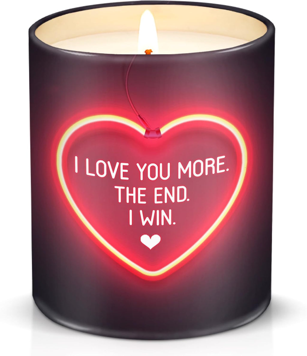 TEEZWONDER Christmas Anniversary Birthday Gifts for Him Her - Candle 10 oz