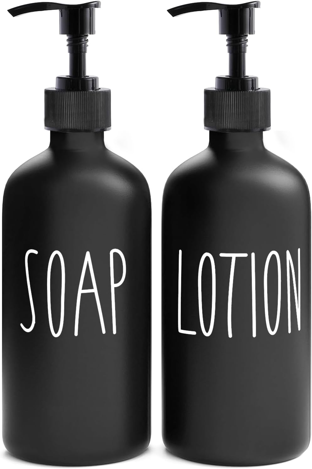 MOMEEMO Matte Black Soap Dispenser Bathroom Set