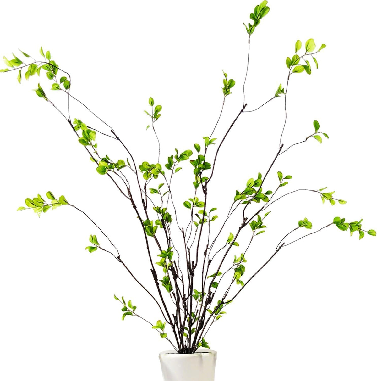 Tinsow 4 Artificial Ficus Branches 47 Inch Tall Faux Eucalyptus Stems, Realistic Fake Greenery for Vase Fillers, Centerpieces and Home Decor, Lifelike Leaves and Stems for Elegant Displays