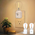 Night Light, Automatic Night Lights Plug into Wall, 2200K Amber Adjustable Brightness, Night Light Plug in with Motion Sensor for Bathroom Hallway Room, I-Type, 2-Pack
