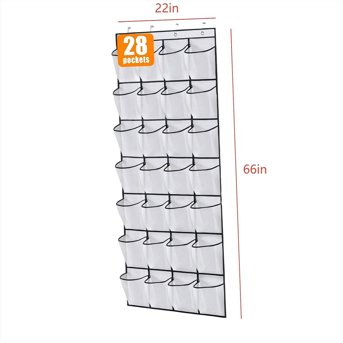 Over Door Shoe Organizer 28 Pockets Clear Hanging Shoe Rack