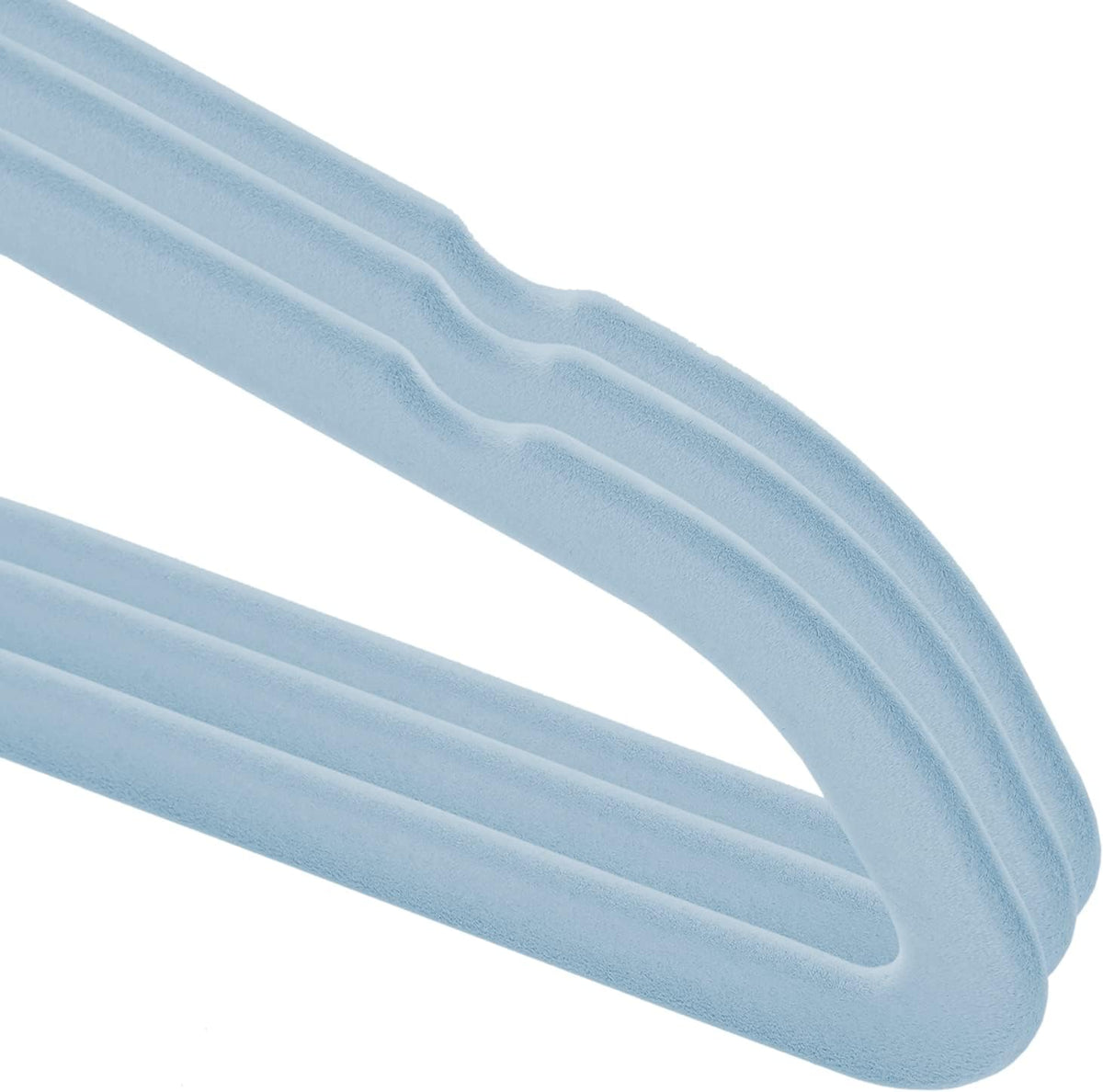 Casafield 50 Velvet Baby Hangers - 11" Size for Infant & Toddler Clothes - Light Blue