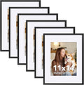 SYNTRIFIC 11x14 Poster Picture Frames Set of 6, Matted to 8x10 with Mat