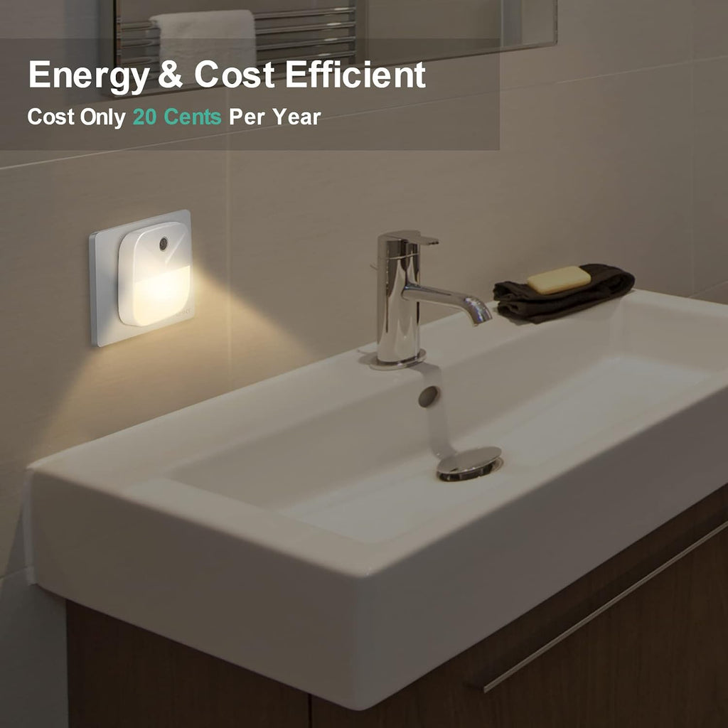 6 Pack Night Light, Night Lights Plug into, Warm LED Nightlights