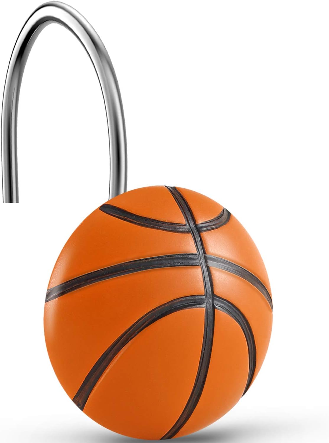 CHICTIE Basketball Shower Curtain Hooks,Sports Shower Rings for Bathroom