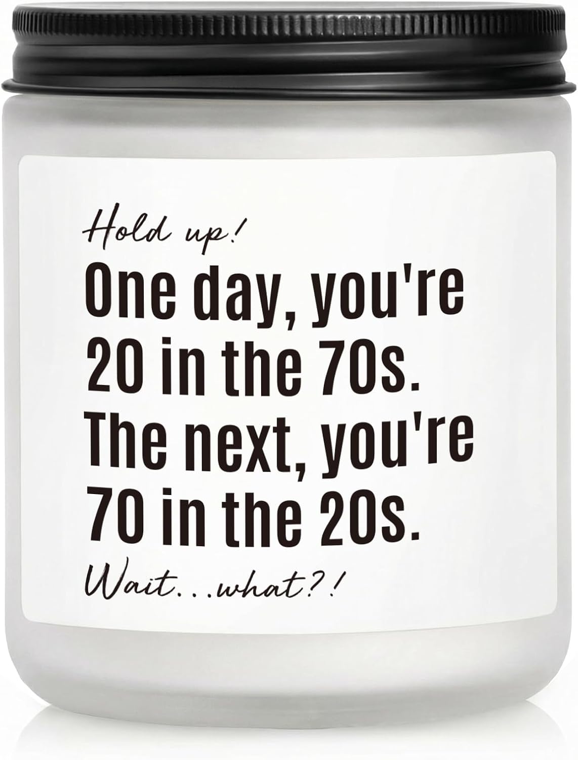 70th Birthday Gifts for Women, Men, 70th Birthday Gift, Gifts for 70 Year Old Woman, Happy 70 Year Old Bday Candle 7oz Soy Wax Lavender & Woods Scented
