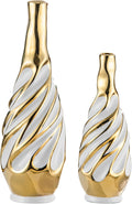 Yundu Gold with White Vase Set of 2