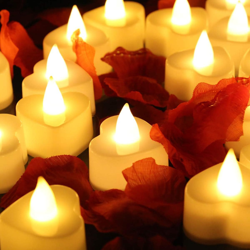 LED Candle Lights, Pack of 24, Flameless Flickering Tea Lights and Decorations for Wedding, Valentine's Day, Marriage Proposal, Party, Festival Celebration