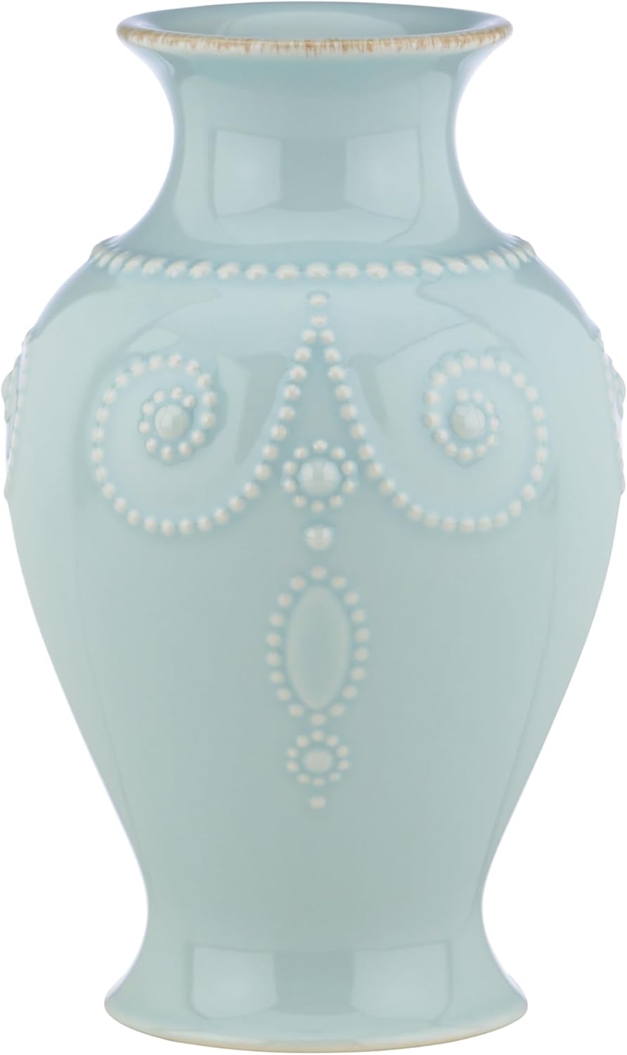 Lenox French Perle Fluted Vase 8" (Bluebell)