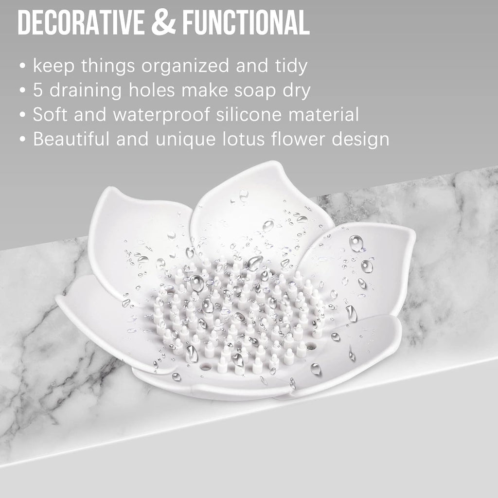 2 Pack Shower Steamer Tray, Silicone Soap Dish