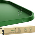 Feedoo Pet Feeding Mat [Warped Resistant Raised Edge], Water-Proof Silicone Placement for Food Water Bowls, Anti-Slip Base Protect Floor, BPA-Free&Dishwasher-Safe [23.5x13.5inch Large, Green]