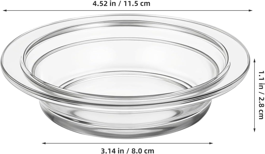 2 Pack Wax Warmer Replacement Dishes, 4.5in Glass Wax Melt Trays
