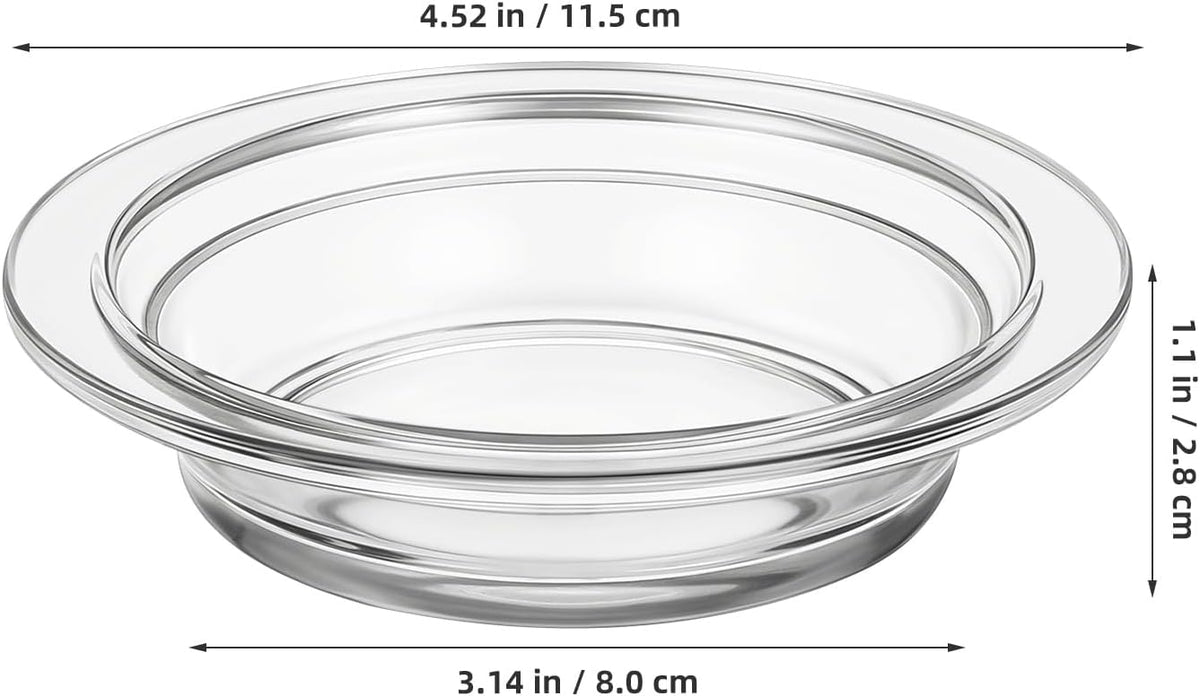 2 Pack Wax Warmer Replacement Dishes, 4.5in Glass Wax Melt Trays