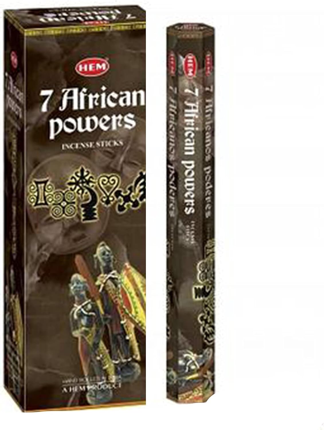 Hem Seven African Powers Incense Sticks (120 Sticks, 6 Boxes Inside) - 9 Inches Long, 20g per Box - Perfect for Meditation, Rituals & Cleansing |Promoting Balance, Connection, and Protection|.