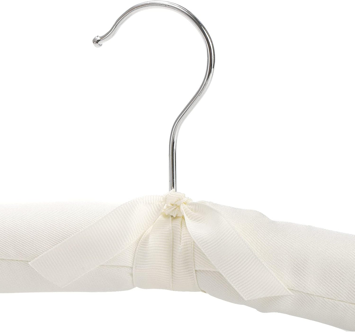 Tosnail 12 Pack Fabric Padded Hangers, Foam Padded Wedding Dress Hangers for Coat, Blouse, Sweaters, Bride Dress, Clothes - White