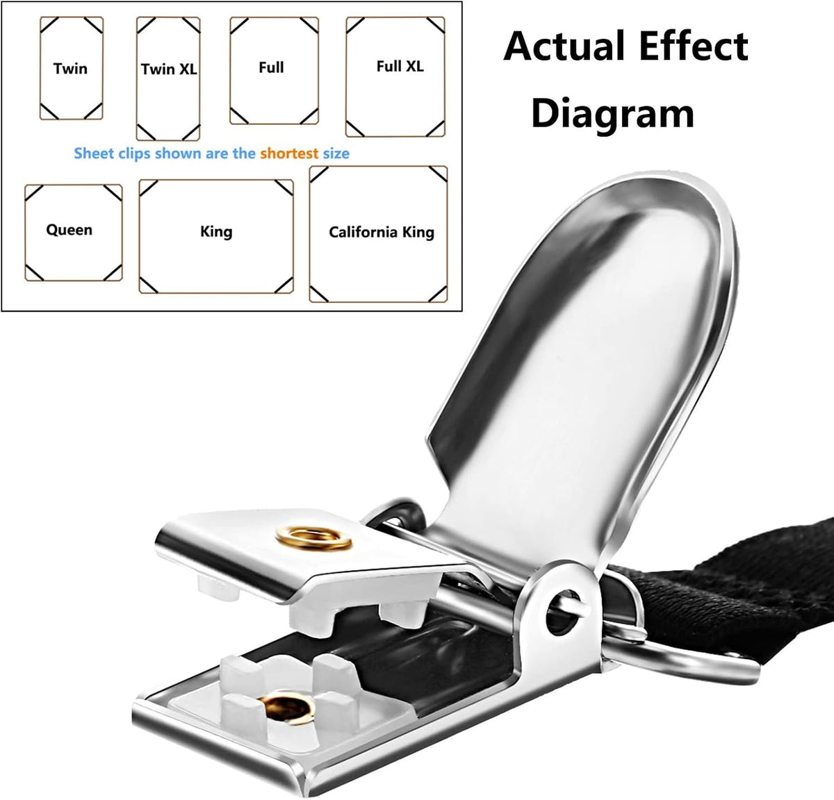 10 pcs Adjustable Bed Sheet Straps,Bed Sheet Clips, Elastic Bed Fitted Sheet Holder from 14 to 39 Inch,Couch/Sofa Cover Straps,Sheet Fastener Suspenders,Fitted Sheet Straps Clips,White