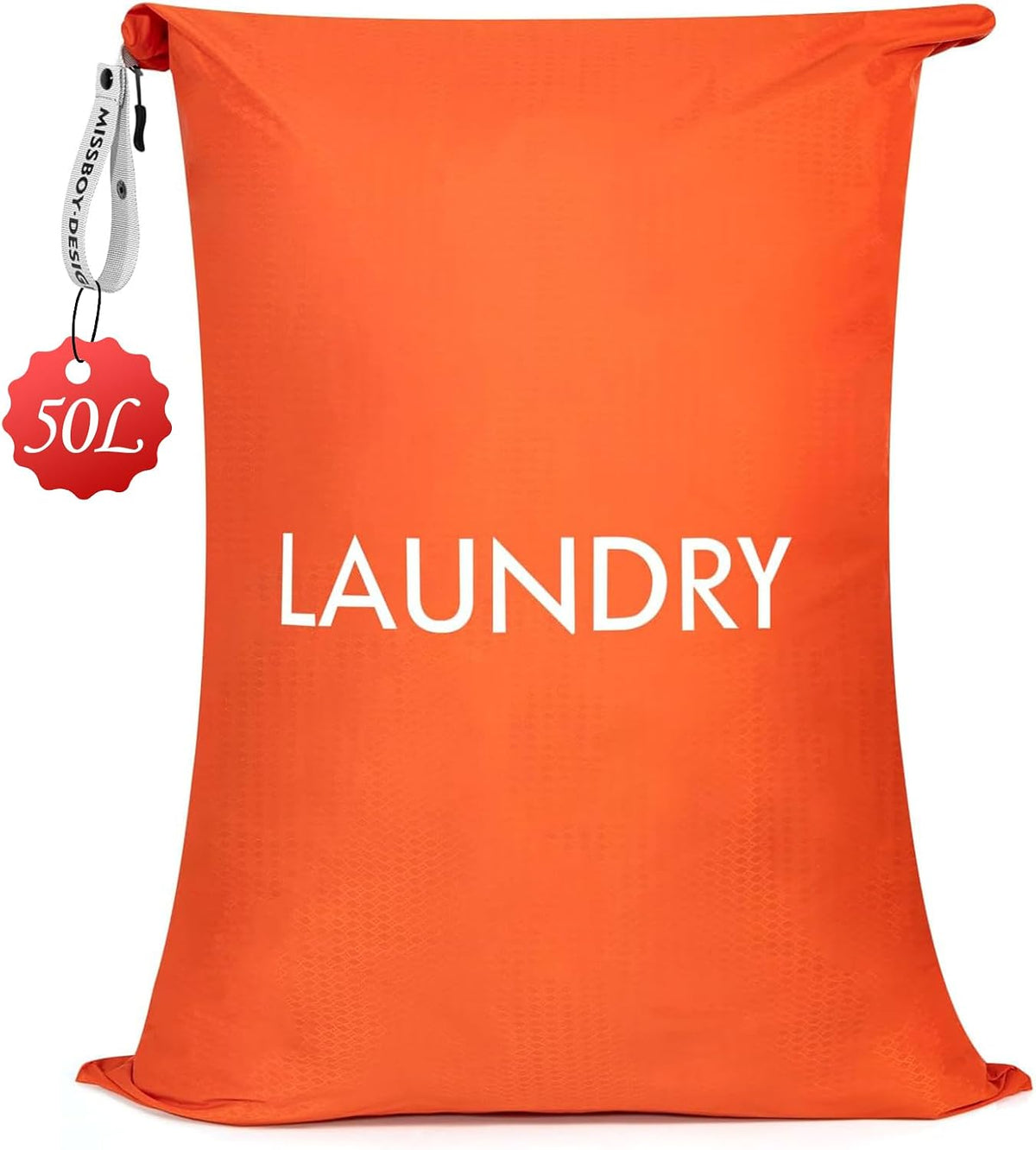 Travel Laundry Bag with Zipper, Nylon Lightweight Dirty Clothes Organizer