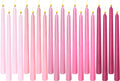 10 Inch Gradient Pink Smooth Taper Candles for Home Decor