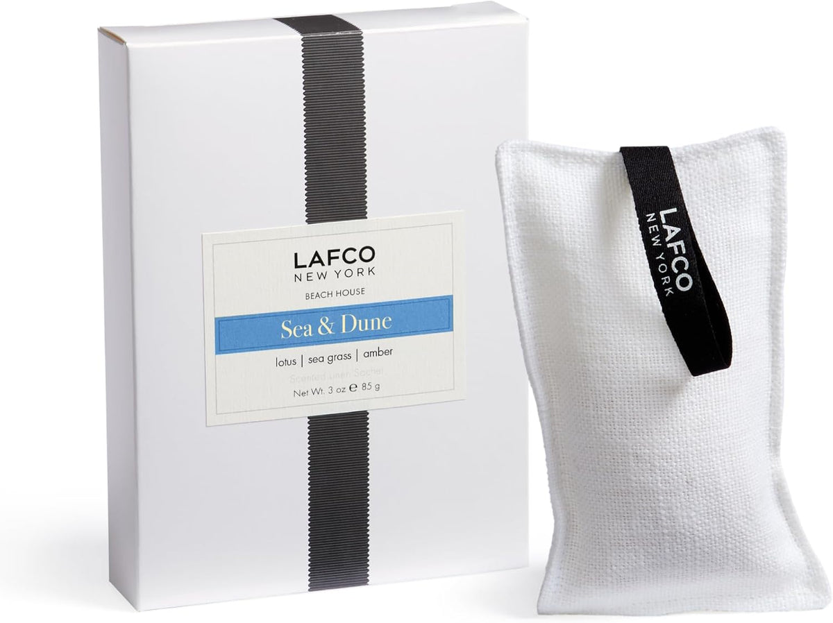 LAFCO New York Scented Linen Sachet, Sea & Dune - Up to 4-Month Fragrance Life - Made in the USA