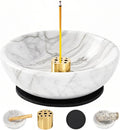 Incense Holder, Natural Marble Incense Holder for Sticks with 9 Incense Holes, Handmade Incense Stick Burner Ideal for Smudging, Decoration