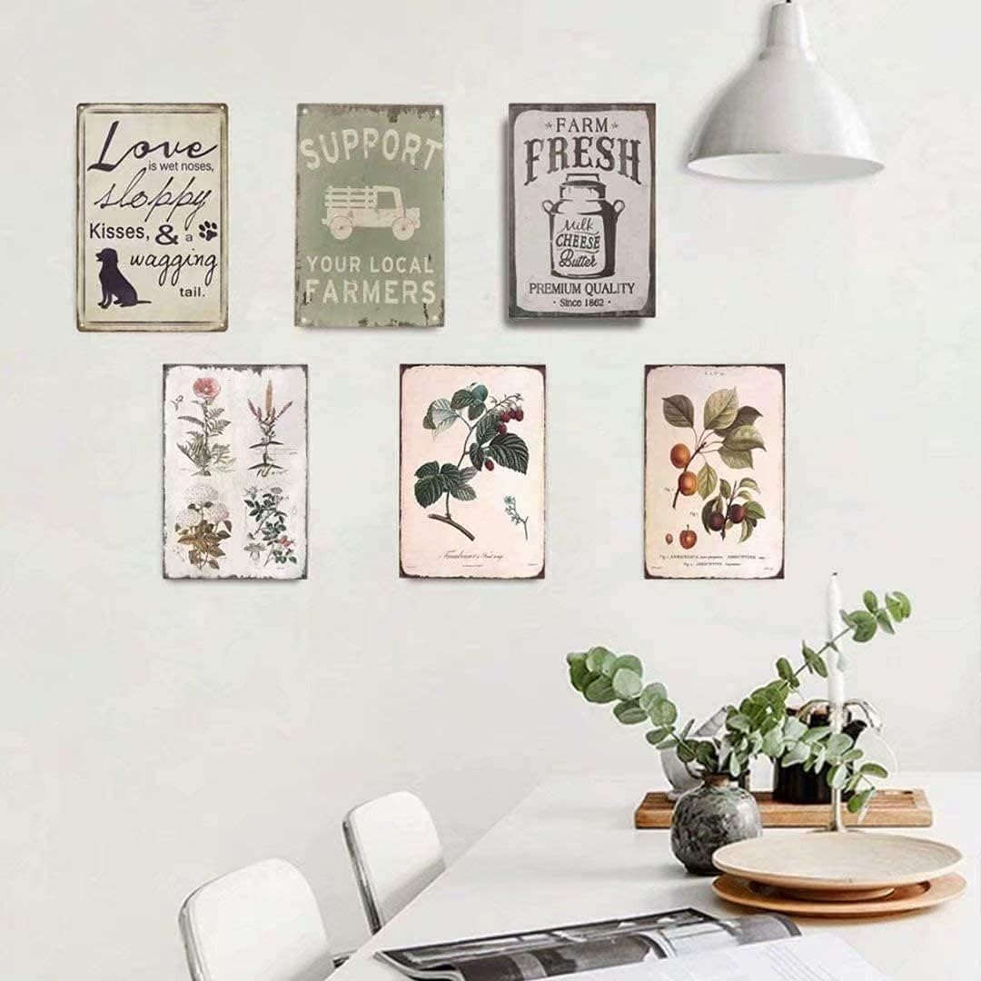 Hummingbird Metal Tin Sign,You are at Peace,Retro Vintage Bird Wall Decor Home Bedroom Bar Cafe Farm 8x12 Inch