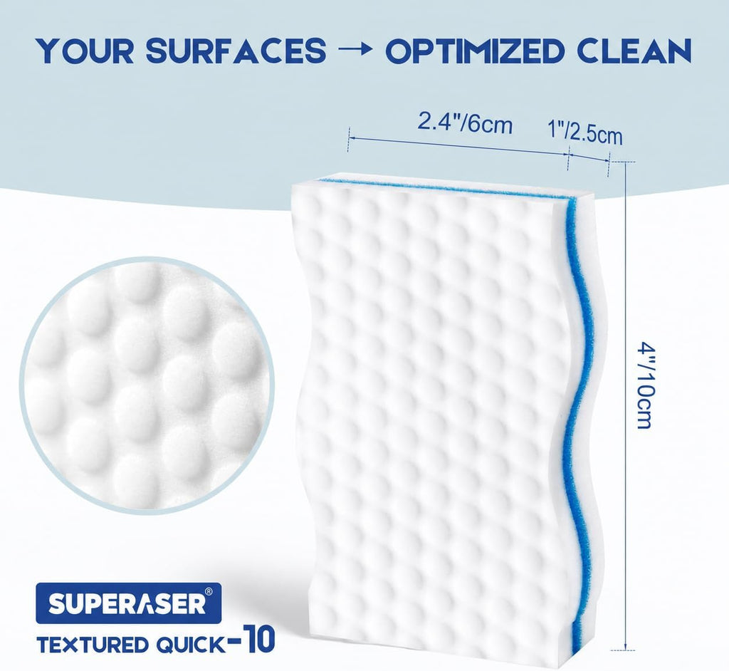 Magic Sponge Eraser, 3X Density Melamine Cleaning Sponges, 24 Pack