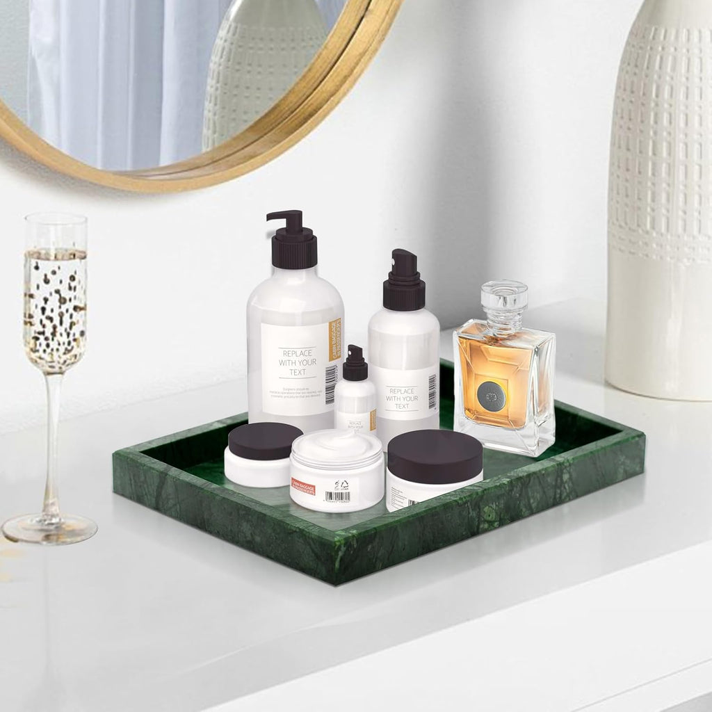 Green Marble Tray,Pure Natural Vanity Tray