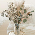 65-Piece Natural Dried Pampas Grass Bouquet – Boho-Inspired Floral Arrangement for Home Decor, Weddings, and Seasonal Celebrations (Boho Bouquet)