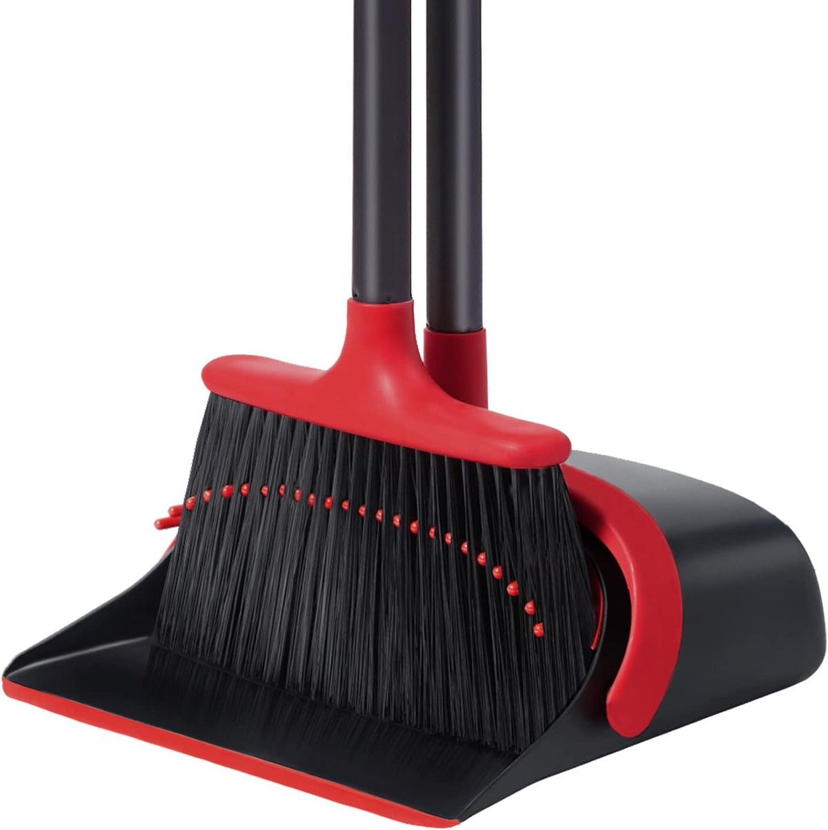 Broom and Dustpan Set, 52’’ Adjustable Handle Broom with Dustpan Combo Set