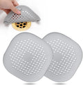 Bovinde Hair Drain Catcher,Square Cover for Shower 2 Pack (Sliver Grey)