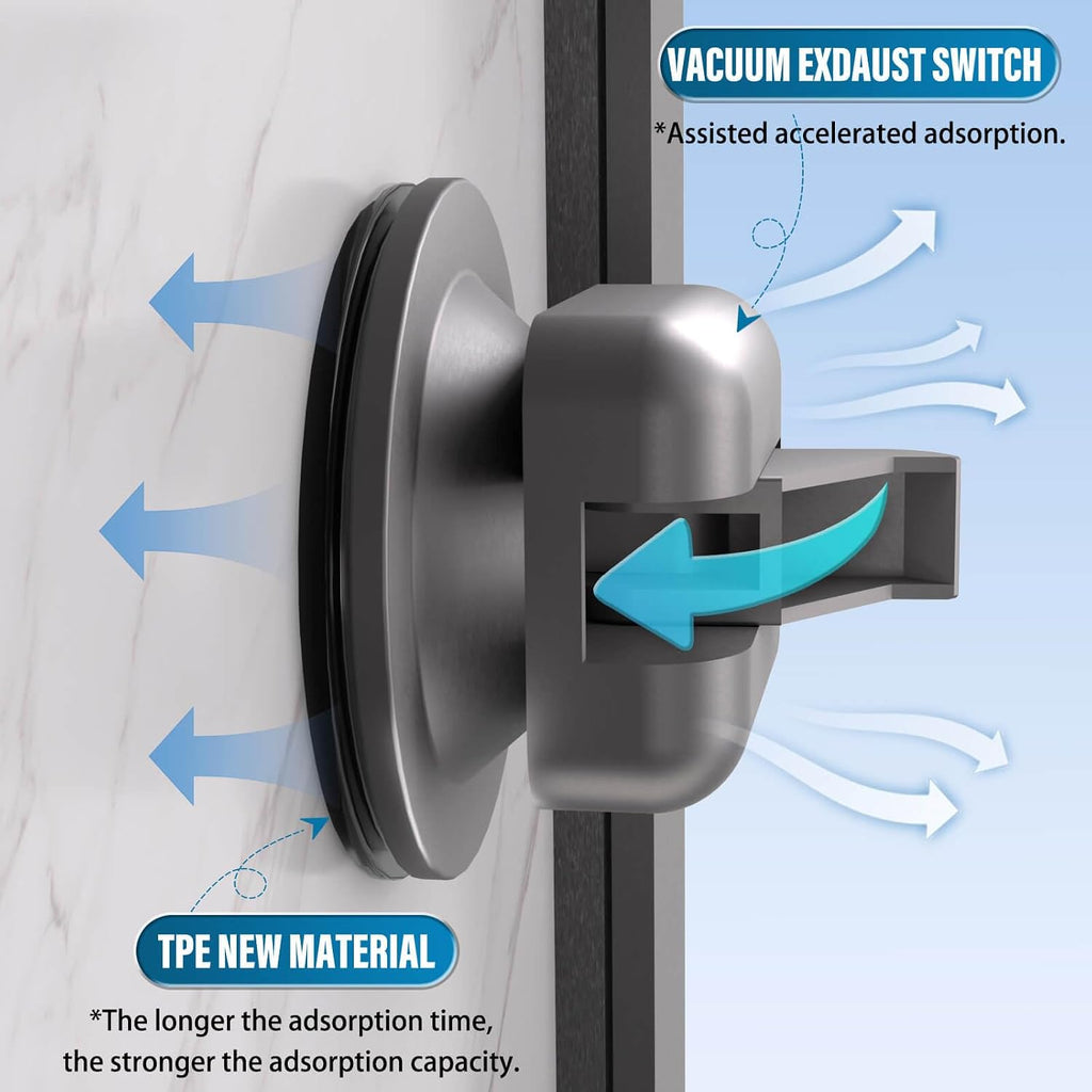 Onemake Suction Cup Shower Caddy, Shower Shelf, Bathroom Organizer, Gray