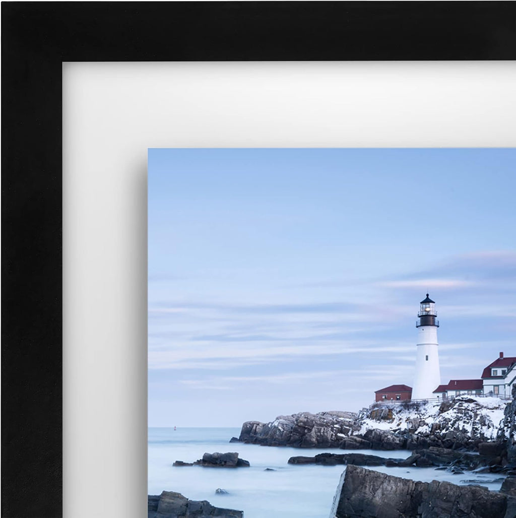 Americanflat 11x14 Floating Picture Frame - Engineered Wood - Black