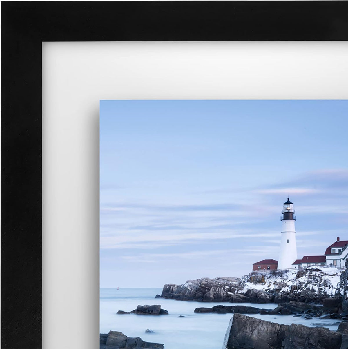 Americanflat 11x14 Floating Picture Frame - Engineered Wood - Black