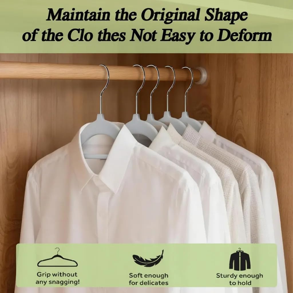 Adult Velvet Hangers 17.5 Inch,30 Pack Non Slip Closet Hangers