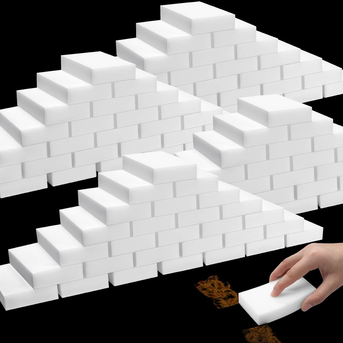 Sosation 500 Pcs Sponge Eraser Bulk Foam Sponge Cleaning Pads