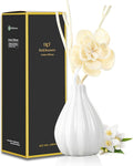 Reed Diffuser Set, Home Fragrance & Decorative Diffuser, Dried Flower Aromatherapy Oil Set, Oil Diffuser Sticks, Ceramic Bottle 5.07 oz(150ml) /1 Pack (JasmineBouquet)